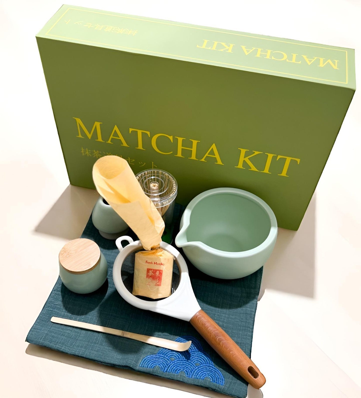 Spouted Celadon Matcha Set