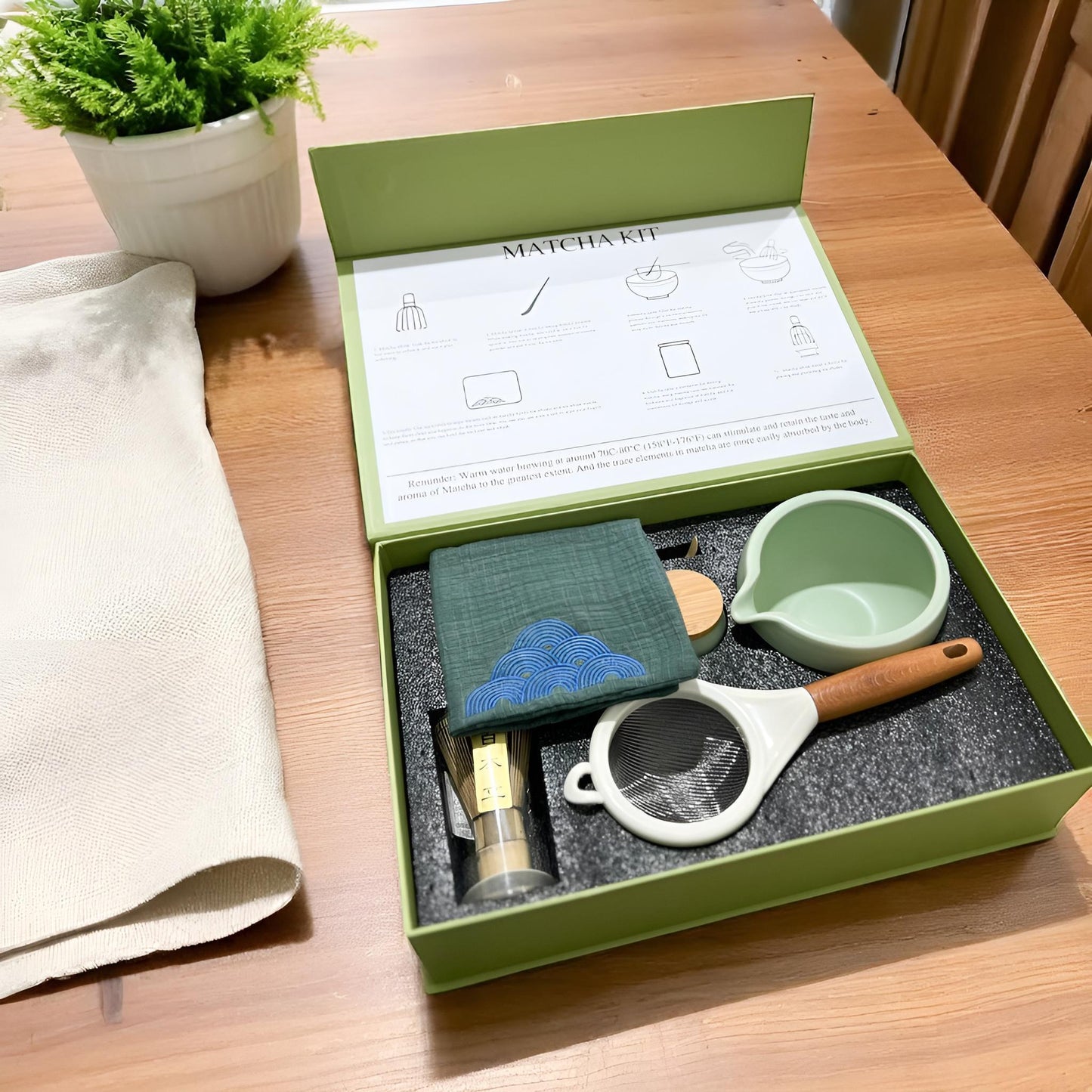 Spouted Celadon Matcha Set