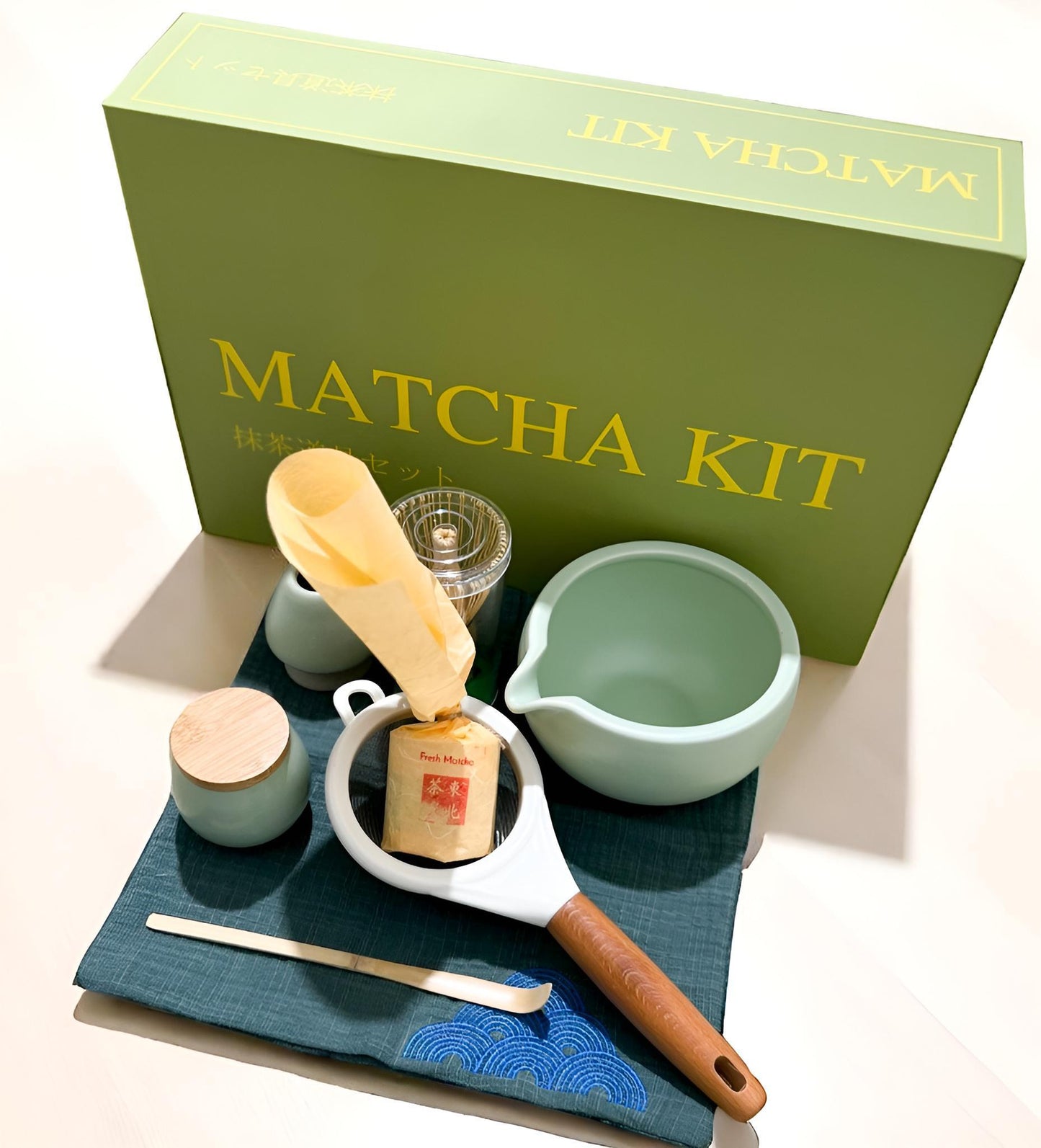 Spouted Celadon Matcha Set