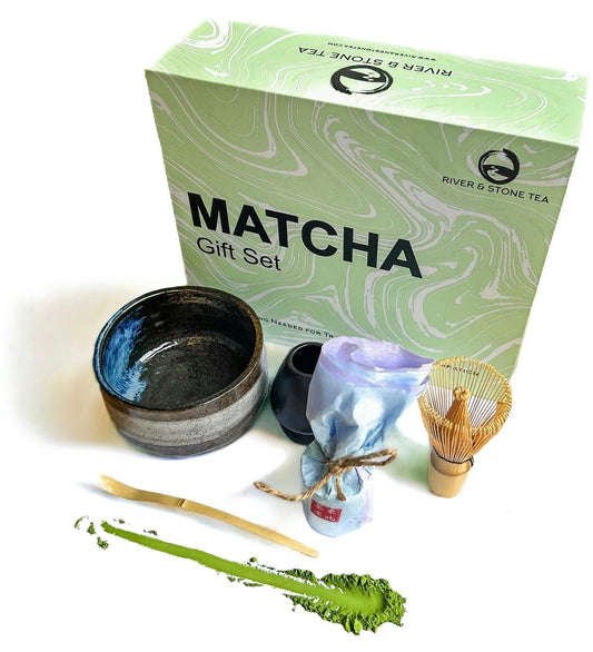 Earth Tone Matcha Set - Matcha Included - River & Stone Tea