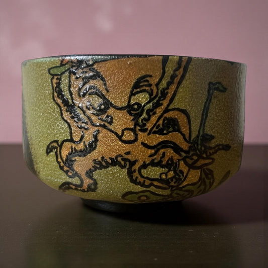 One-of-a-kind Lacquerware Chawan - "Fashionable Octopus Games"