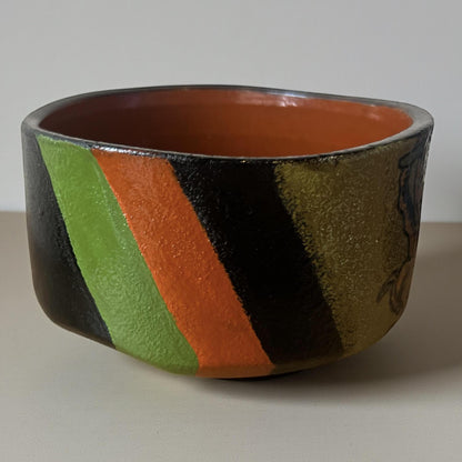 One-of-a-kind Lacquerware Chawan - "Fashionable Octopus Games"