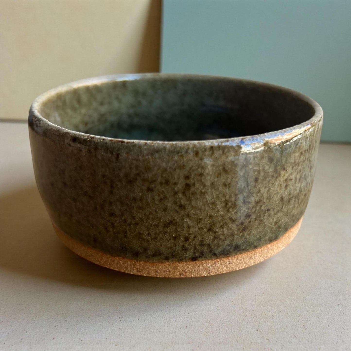 Britt Howe Handmade Green Speckled Bowl - B