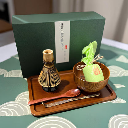 Elegant Dark Wood Matcha Gift Set