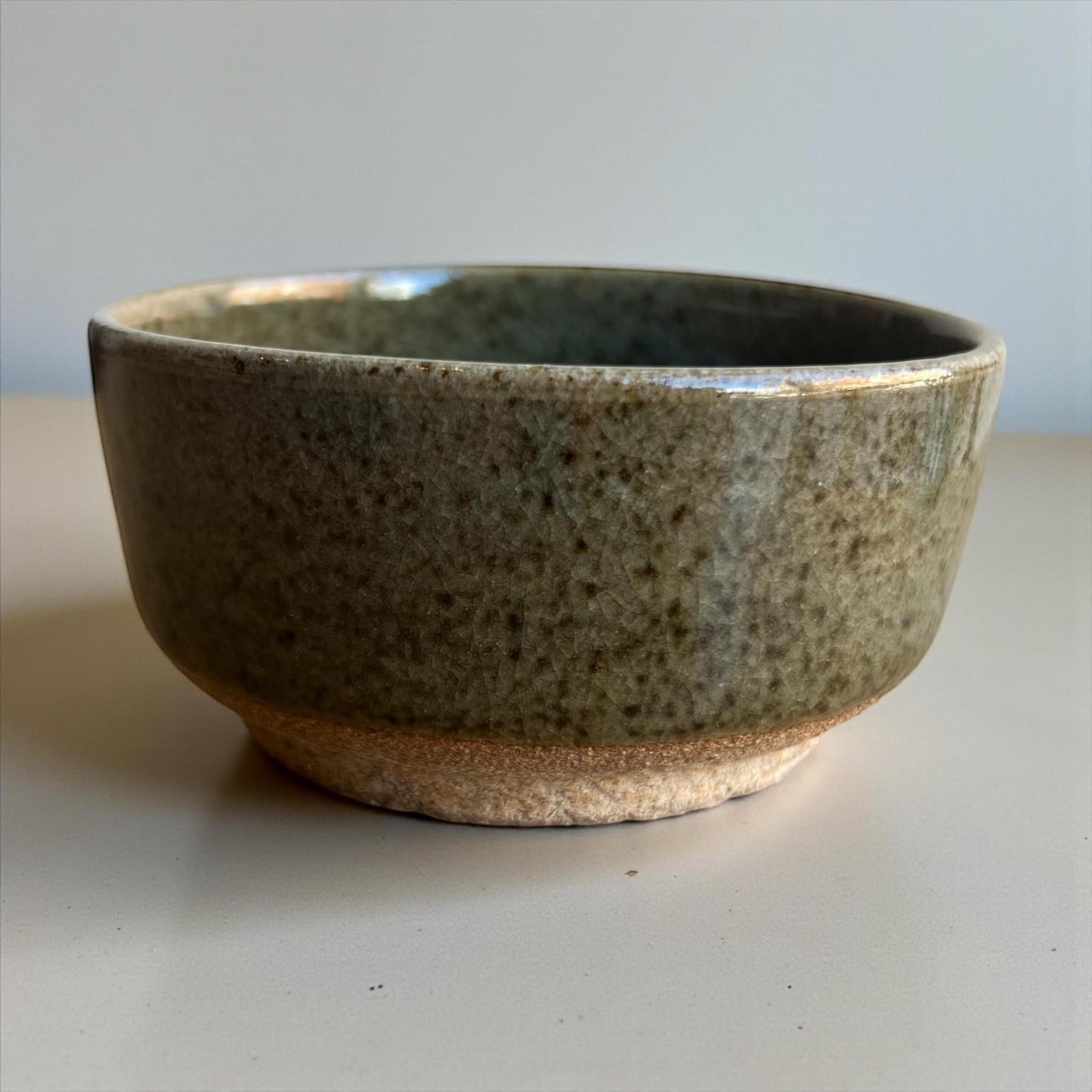 Britt Howe Handmade Speckled Green Bowl - A