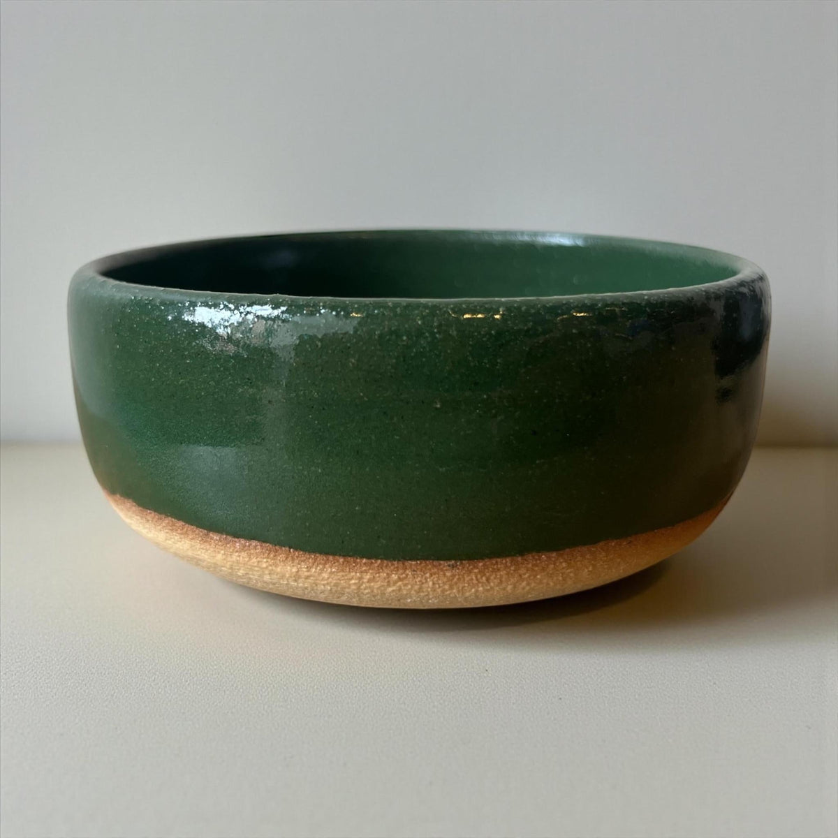 Britt Howe Handmade Stoneware Forest Green Bowl - A - River & Stone Tea
