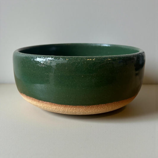 Britt Howe Handmade Stoneware Forest Green Bowl - A - River & Stone Tea