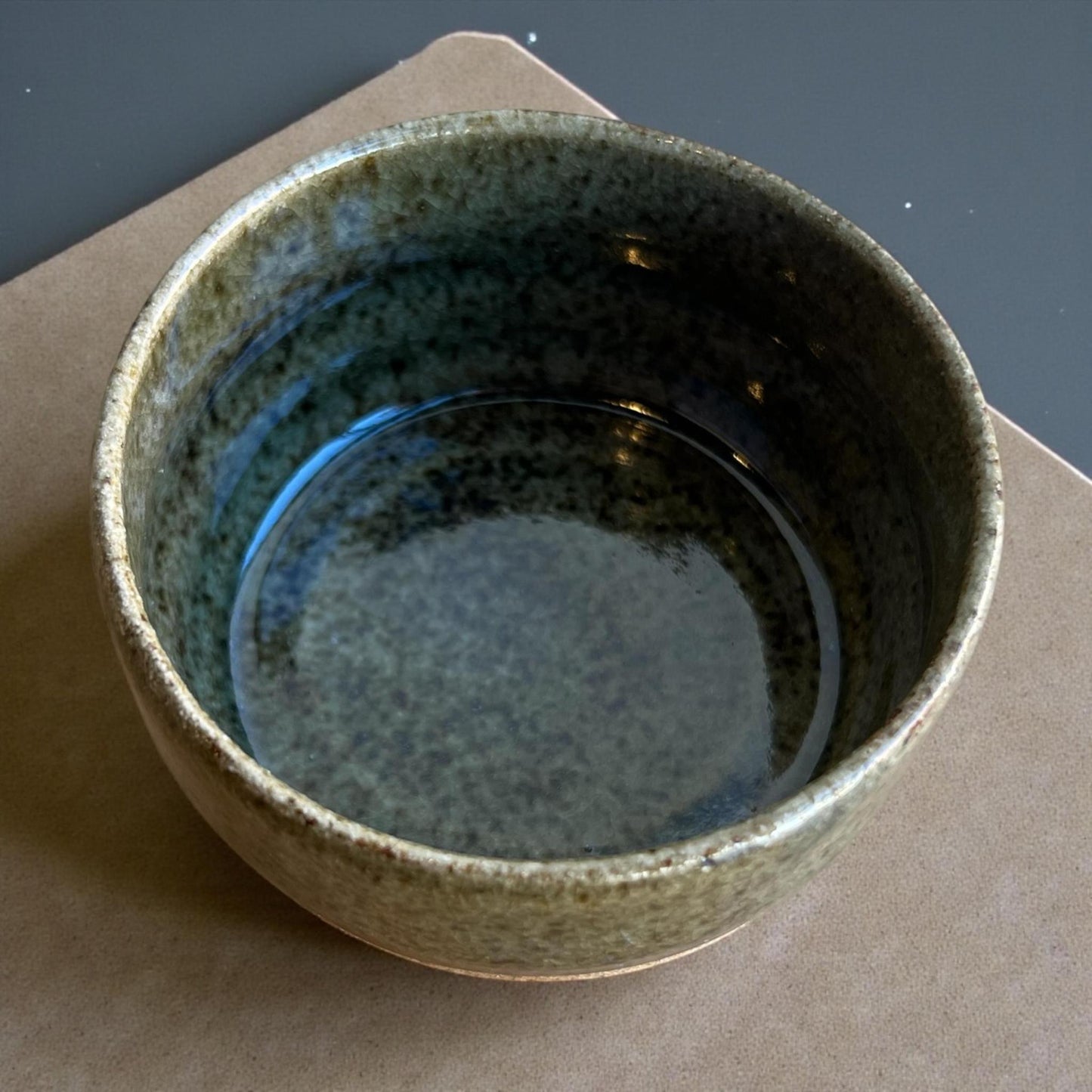 Britt Howe Handmade Green Speckled Bowl - B