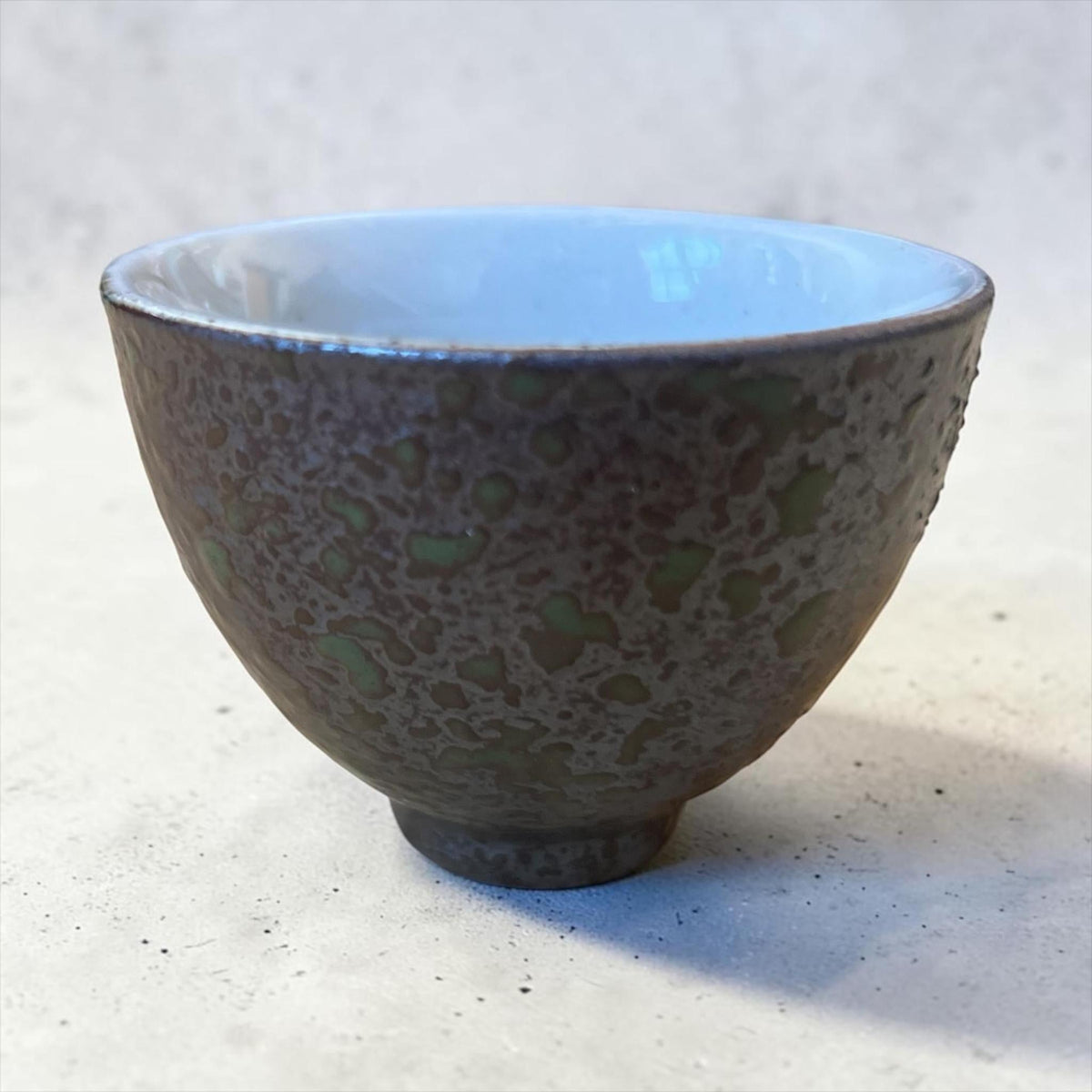 Mottled Green Tea Porcelain Cup - River & Stone Tea
