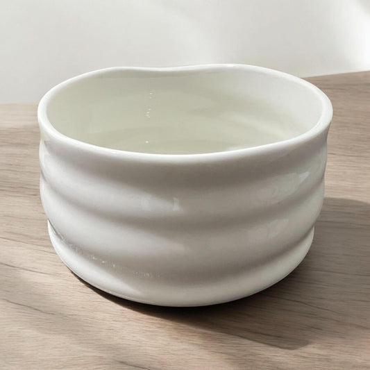 Saku White Matcha Bowl - River & Stone Tea