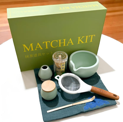 Spouted Celadon Matcha Set - River & Stone Tea