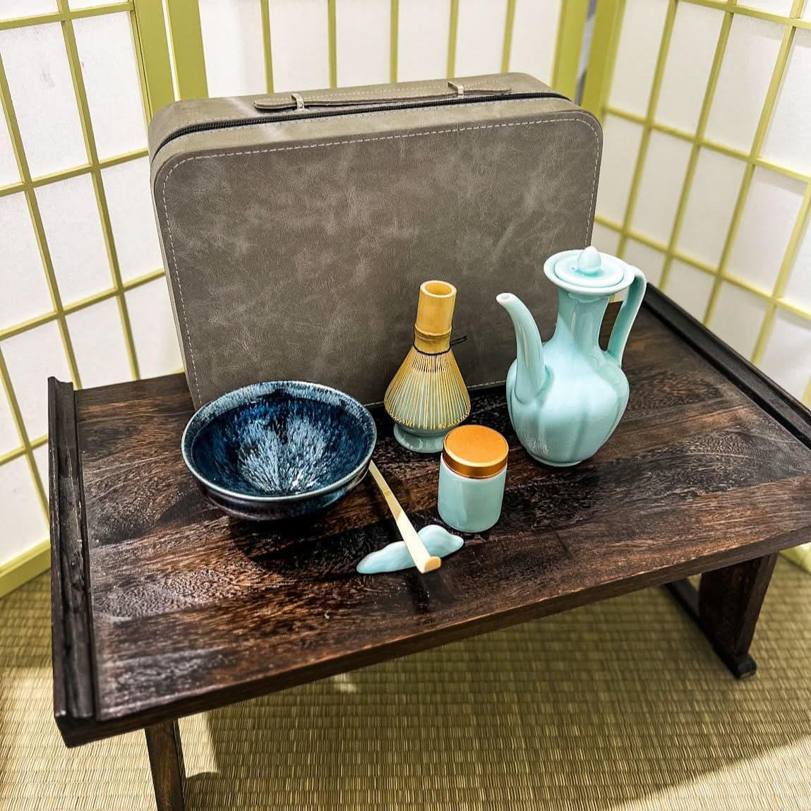 Tenmoku Matcha Gift Set - Celadon Cloud - River & Stone Tea