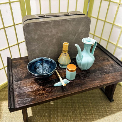Tenmoku Matcha Gift Set - Celadon Cloud - River & Stone Tea